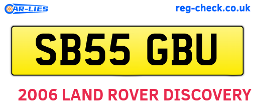 SB55GBU are the vehicle registration plates.