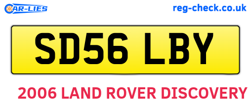 SD56LBY are the vehicle registration plates.