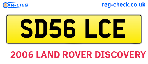SD56LCE are the vehicle registration plates.
