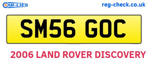 SM56GOC are the vehicle registration plates.