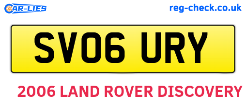 SV06URY are the vehicle registration plates.