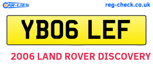 YB06LEF are the vehicle registration plates.