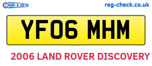 YF06MHM are the vehicle registration plates.