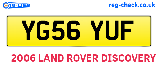 YG56YUF are the vehicle registration plates.