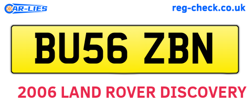 BU56ZBN are the vehicle registration plates.