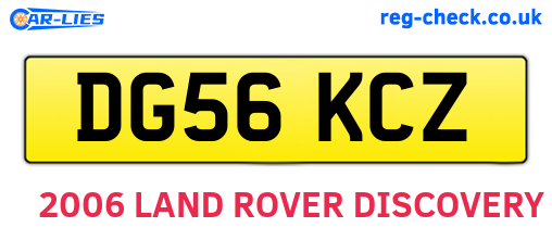 DG56KCZ are the vehicle registration plates.