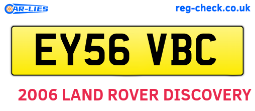 EY56VBC are the vehicle registration plates.