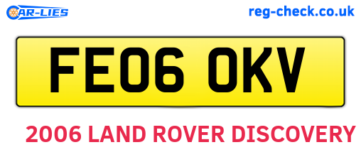 FE06OKV are the vehicle registration plates.