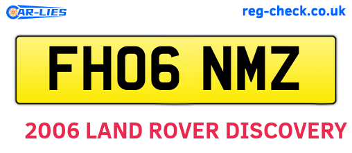 FH06NMZ are the vehicle registration plates.