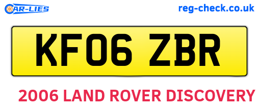 KF06ZBR are the vehicle registration plates.