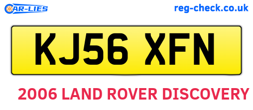 KJ56XFN are the vehicle registration plates.