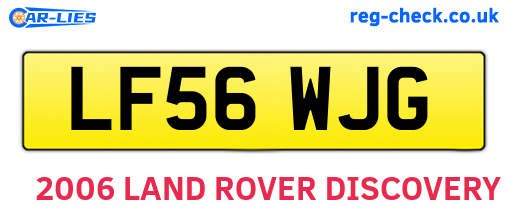 LF56WJG are the vehicle registration plates.