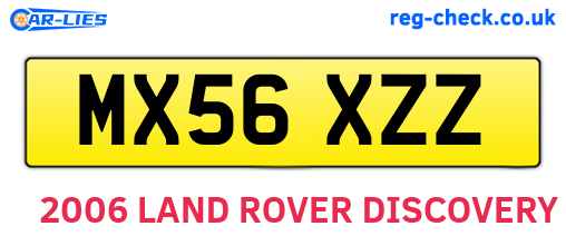 MX56XZZ are the vehicle registration plates.
