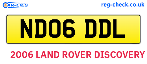 ND06DDL are the vehicle registration plates.