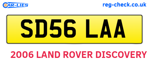 SD56LAA are the vehicle registration plates.