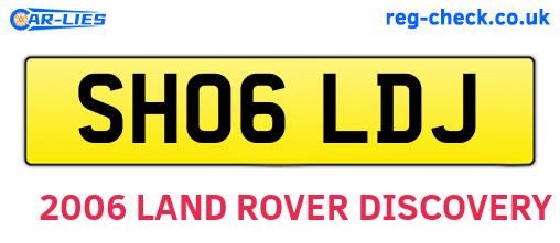 SH06LDJ are the vehicle registration plates.