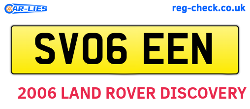 SV06EEN are the vehicle registration plates.