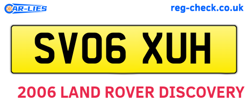 SV06XUH are the vehicle registration plates.