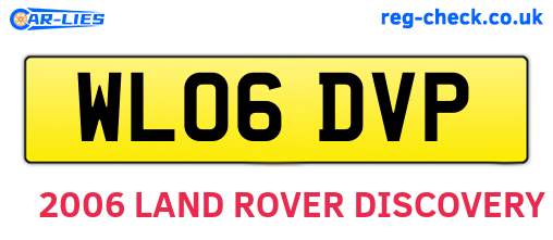 WL06DVP are the vehicle registration plates.
