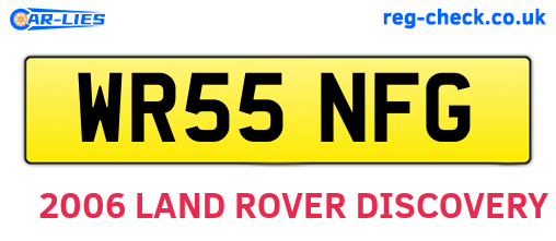 WR55NFG are the vehicle registration plates.