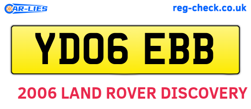 YD06EBB are the vehicle registration plates.