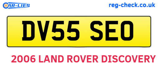 DV55SEO are the vehicle registration plates.