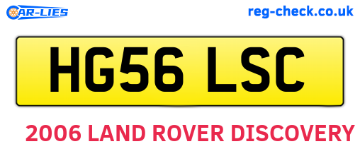 HG56LSC are the vehicle registration plates.