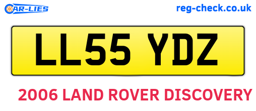 LL55YDZ are the vehicle registration plates.