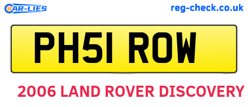 PH51ROW are the vehicle registration plates.