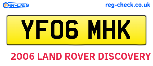 YF06MHK are the vehicle registration plates.