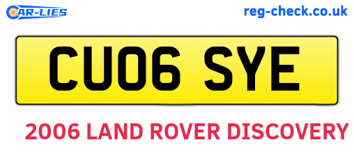 CU06SYE are the vehicle registration plates.
