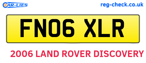 FN06XLR are the vehicle registration plates.