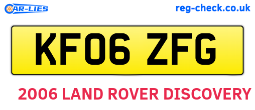 KF06ZFG are the vehicle registration plates.
