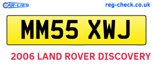 MM55XWJ are the vehicle registration plates.