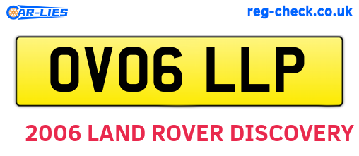 OV06LLP are the vehicle registration plates.