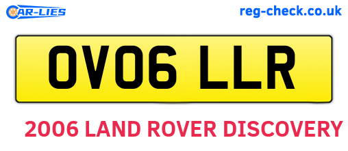 OV06LLR are the vehicle registration plates.