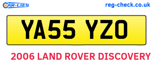 YA55YZO are the vehicle registration plates.