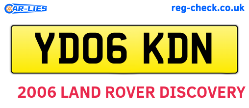 YD06KDN are the vehicle registration plates.