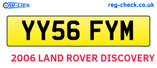 YY56FYM are the vehicle registration plates.