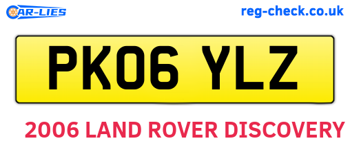 PK06YLZ are the vehicle registration plates.