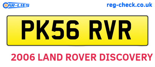 PK56RVR are the vehicle registration plates.