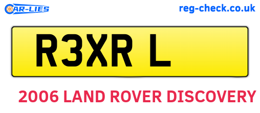 R3XRL are the vehicle registration plates.