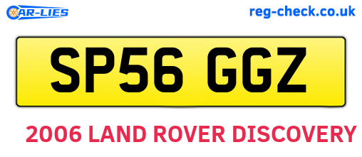SP56GGZ are the vehicle registration plates.