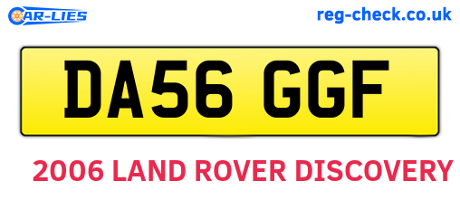 DA56GGF are the vehicle registration plates.