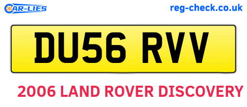 DU56RVV are the vehicle registration plates.