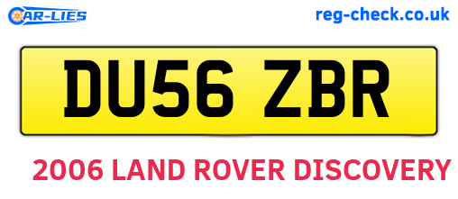 DU56ZBR are the vehicle registration plates.