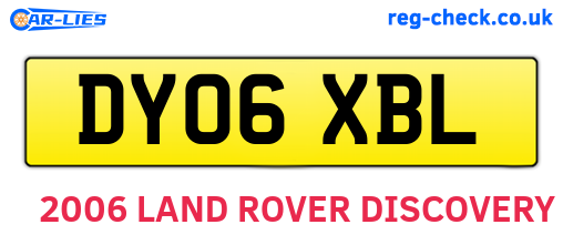 DY06XBL are the vehicle registration plates.
