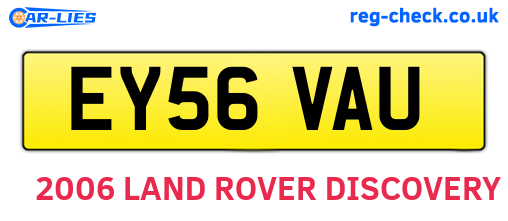 EY56VAU are the vehicle registration plates.