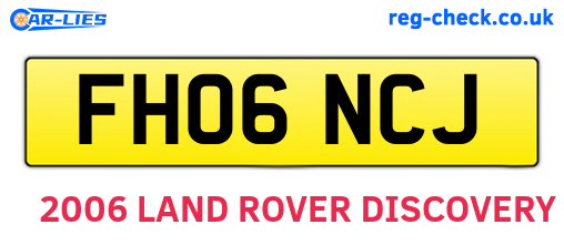 FH06NCJ are the vehicle registration plates.
