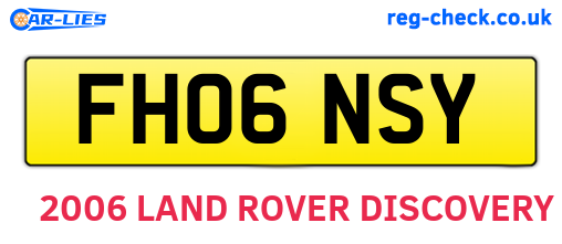 FH06NSY are the vehicle registration plates.
